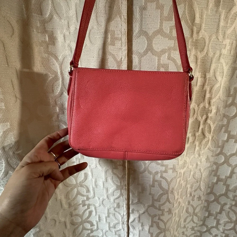 Kate Spade Hayes Street Eniko Coral Pink Pebbled Leather Crossbody